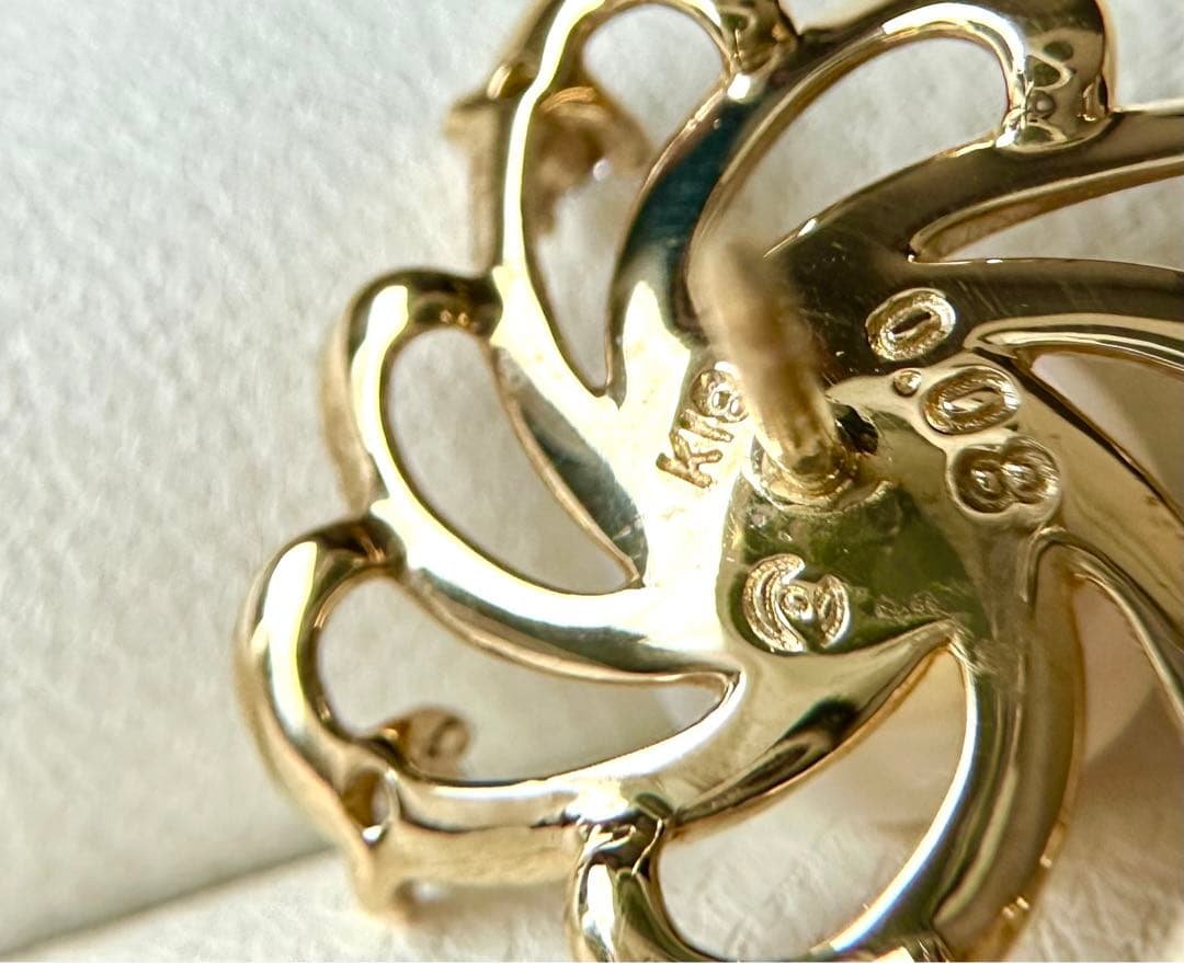 TASAKI アコヤ真珠 ダイヤモンド　ピンブローチ K18