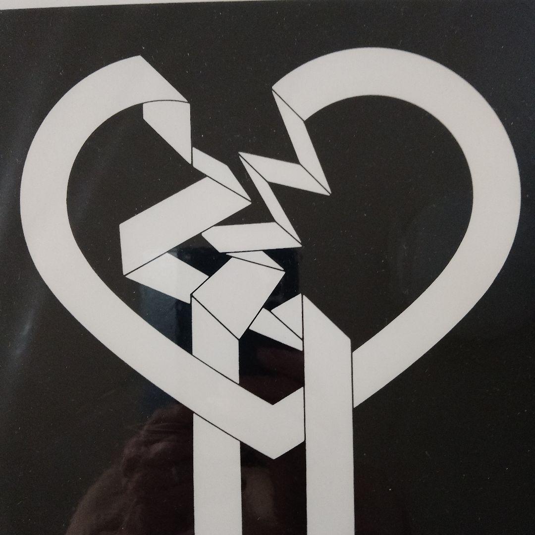 福田繁雄　シルクスクリーン『ハート』直筆サイン入