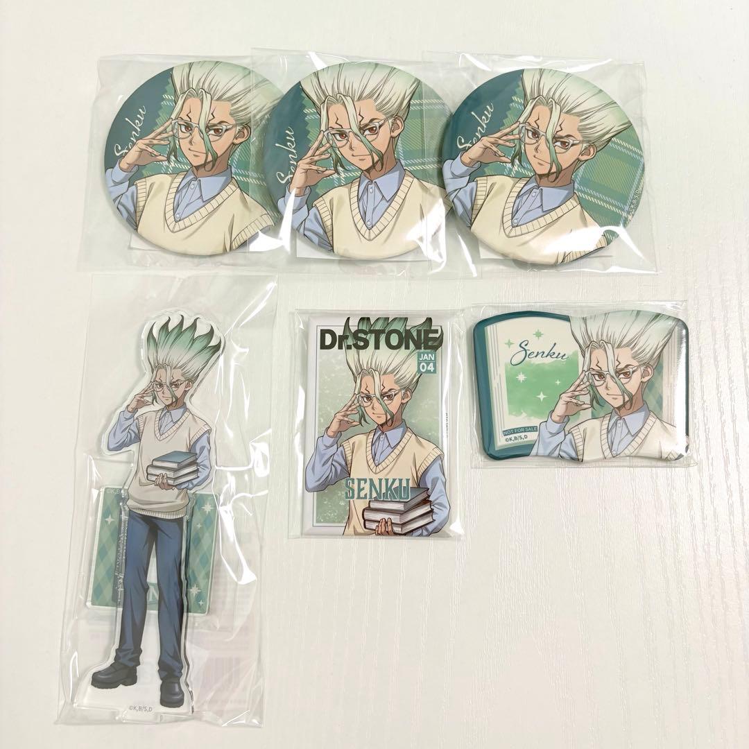 Dr.STONE くじ引き堂 読書の秋編 石神千空 アクスタ 缶バッジ 6点