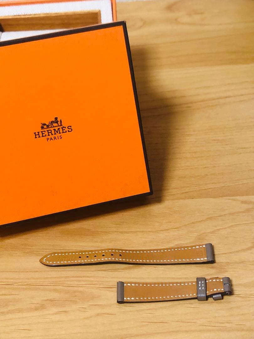 HERMESエルメス腕時計レザーベルト 革ベルト【エトゥープ】