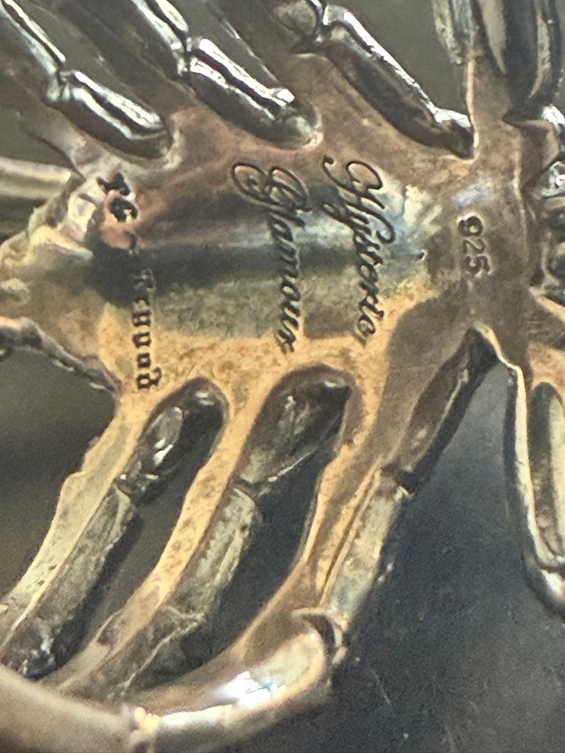 ヒステリックスグラマースコーピオン シルバーリング 925 赤いストーン付！