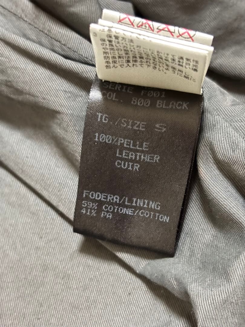 FAKTOR ホースレザー 襟ボア ライダース ホースレザー S BLACK 黒