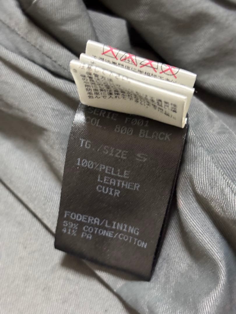 FAKTOR ホースレザー 襟ボア ライダース ホースレザー S BLACK 黒