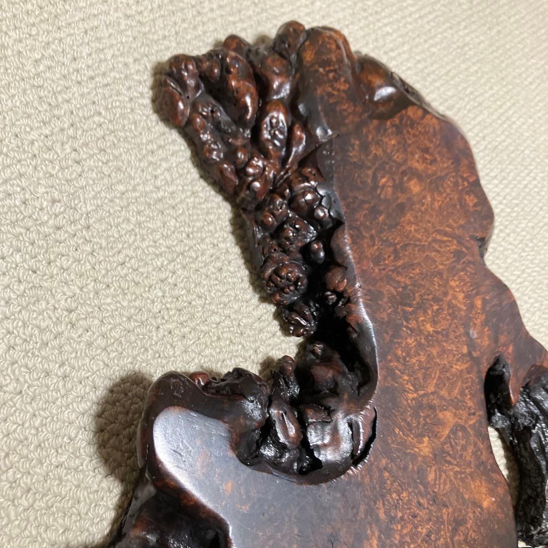 銘木　板　飾り台　ダークブラウン