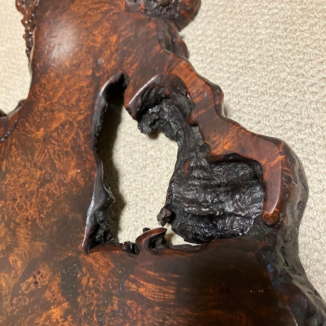 銘木　板　飾り台　ダークブラウン