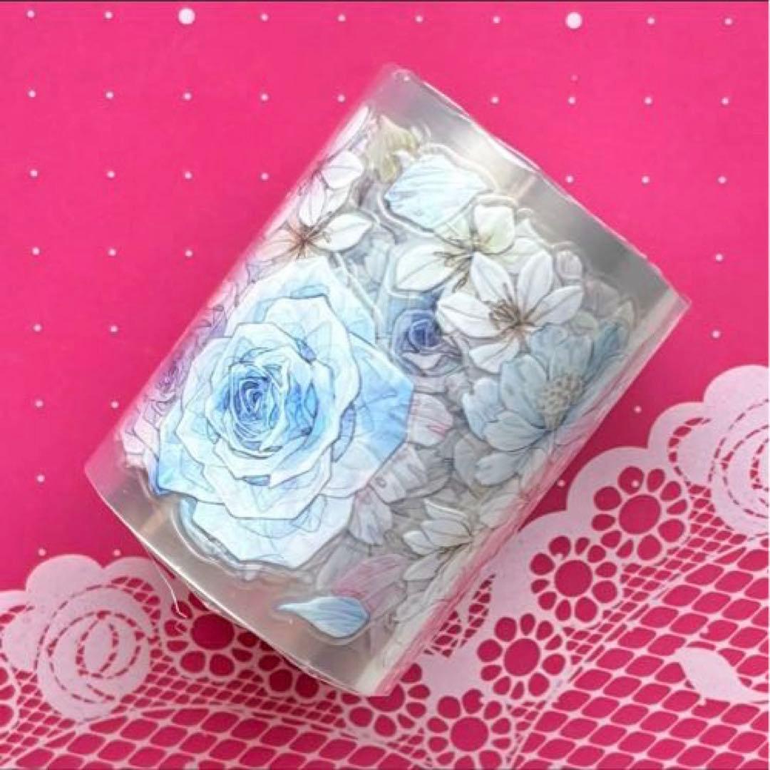 贝壳光 暖叙 ダイカット加工 6cm×5m 海外マスキングテープ　海外マステ　花