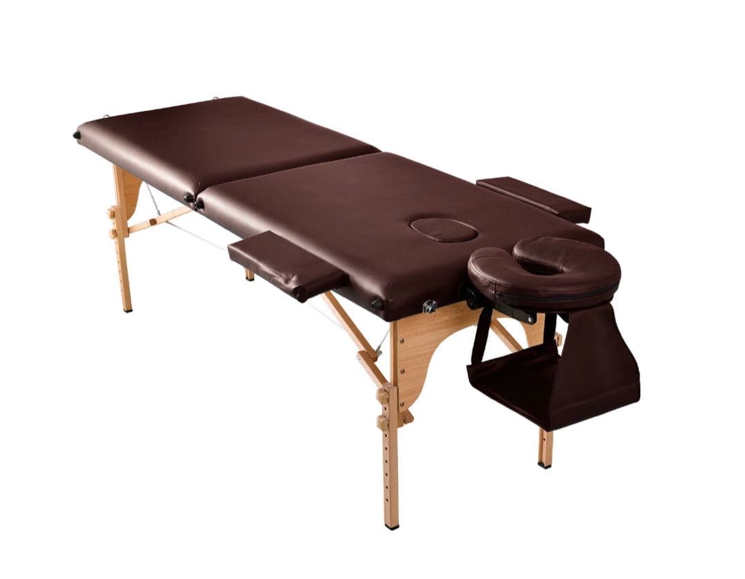 折りたたみマッサージベッド ブラウン アームレスト未使用 新品紙パンツ20枚付