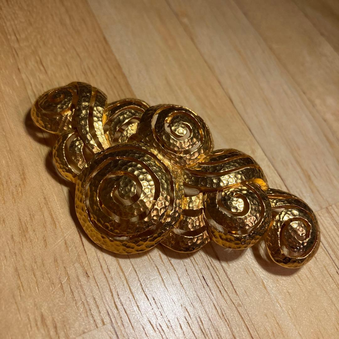 ランバン◆超希少◆LANVIN ヴィンテージ 渦巻き模様ブローチ