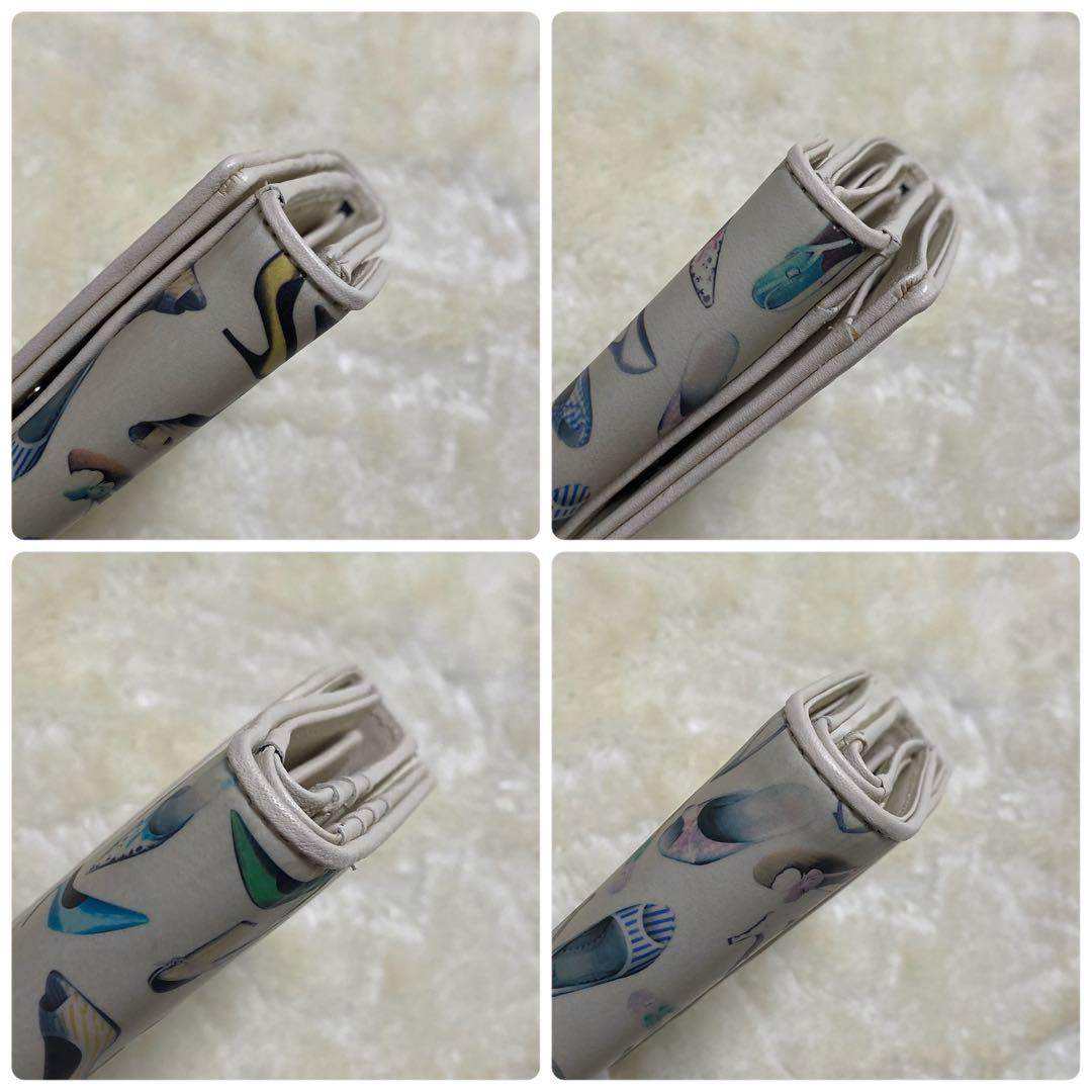 付属品完備❗️新品未使用✨ポールスミス三つ折り財布レザー総柄マルチカラーWホック