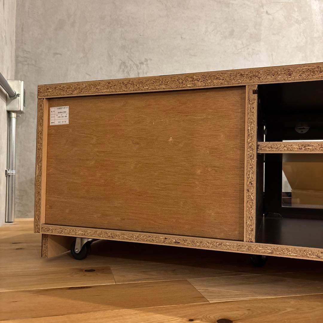 IDC大塚家具◆テレビボード ガラス扉付き 1500 SHIN A