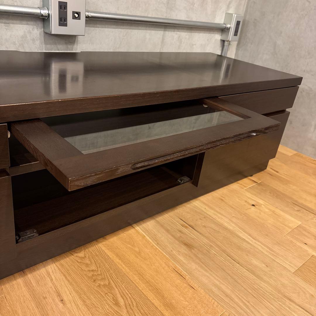 IDC大塚家具◆テレビボード ガラス扉付き 1500 SHIN A