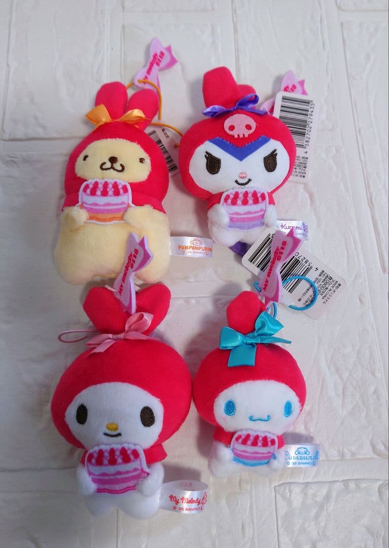 サンリオキャラクターズ　マイメロディ　クロミ　シナモロールぬいぐるみまとめ売り