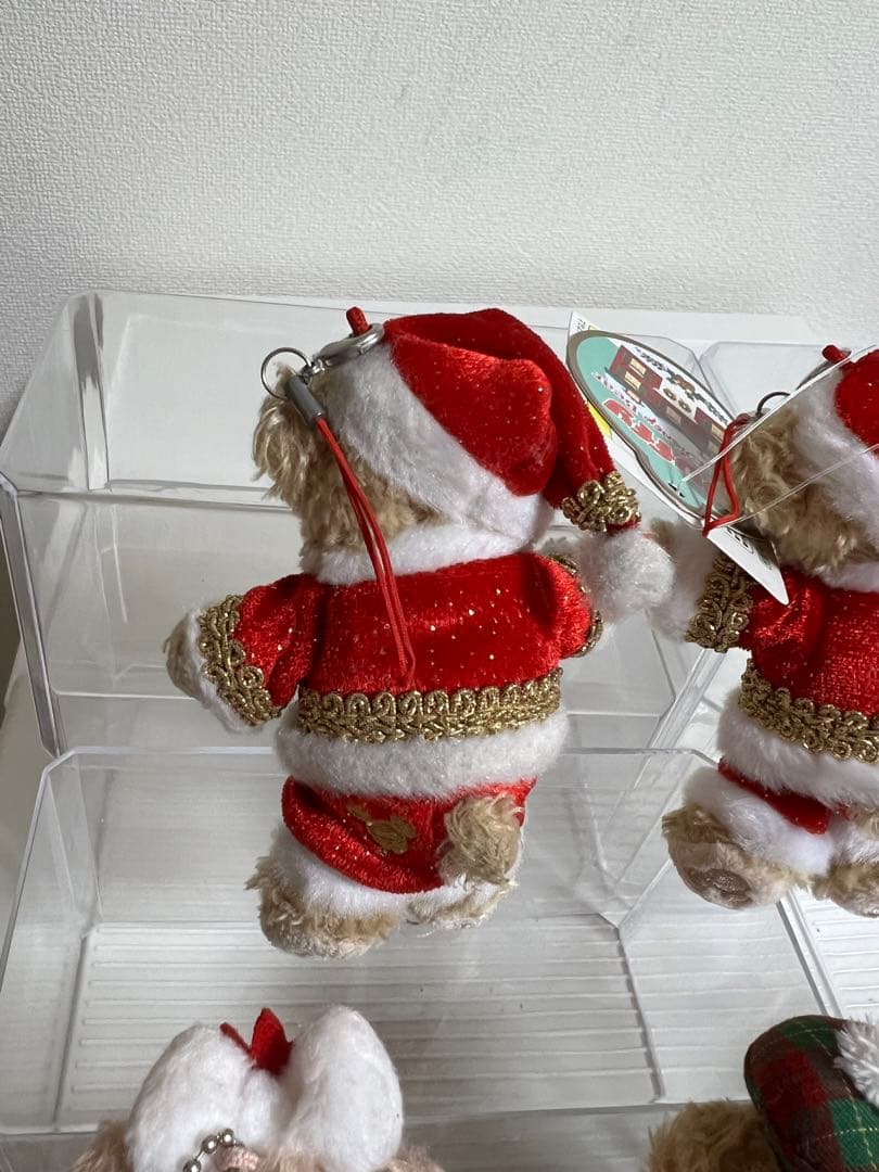 ダッフィー、シェリーメイぬいぐるみバッチ、ストラップ（クリスマス）