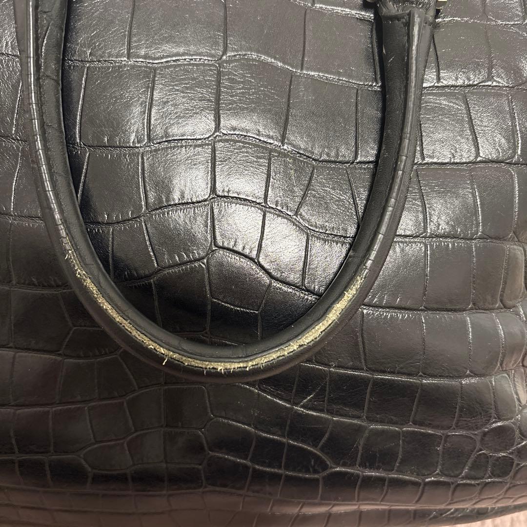 ビジネスバッグ クロコ 黒 サンローラン saint laurent ブラック
