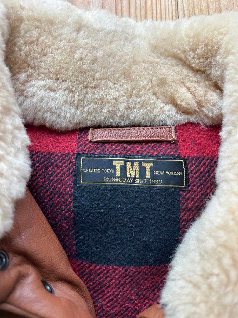 ティーエムティー TMT ゴートレザー ダウンベスト　キムタク