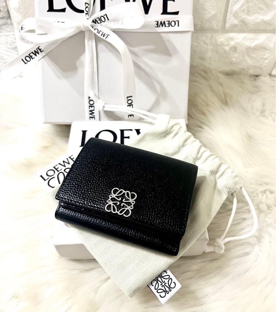 【にべ子】LOEWE ロエベ トライフォールド 三つ折り財布 箱・巾着付き