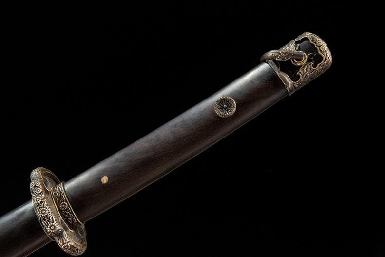 夜鶴黒檀太刀 日本刀 模造刀 居合刀 武士道 武蔵 鑑賞用 手鍛造打