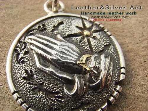 祈りの手　フリーメイソン 秘密結社 　 シルバーネックレス　925　ハンドメイド