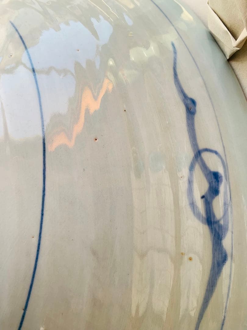 中国明時代花鳥文様 平皿 直径約46cm(phuonganh05206)