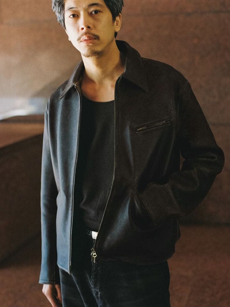 LIDMN VINTAGE WASHED LEATHER ZIP Sサイズ