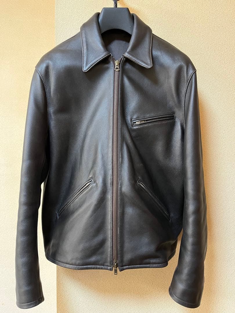 LIDMN VINTAGE WASHED LEATHER ZIP Sサイズ