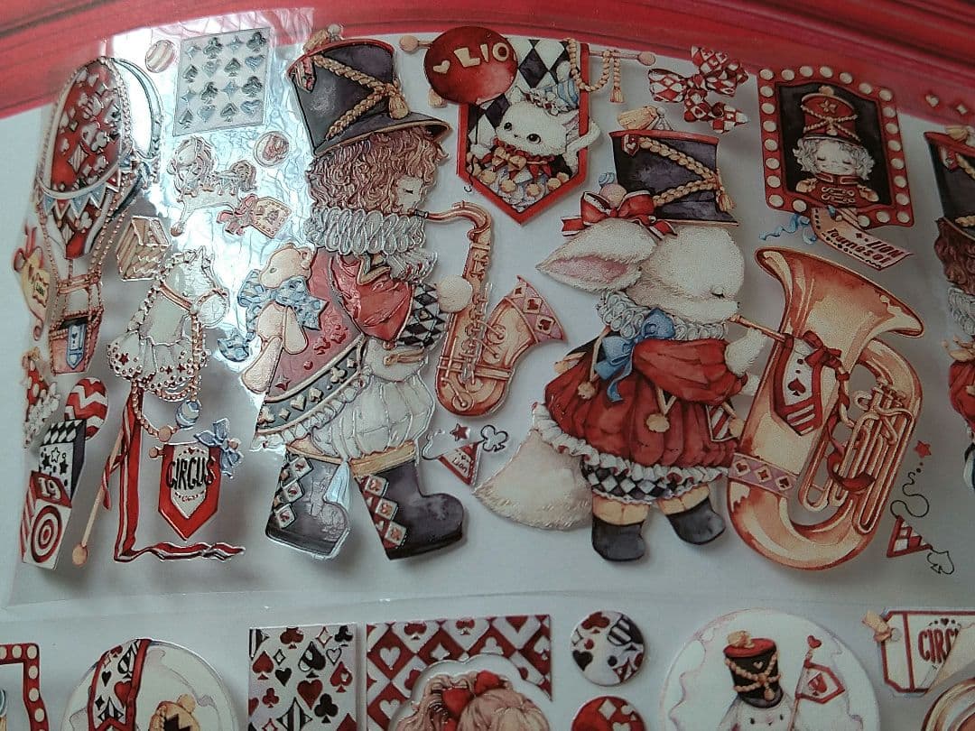 のこり２✩再販✩J20＃狐桃夹子(水晶PET)切り売り 海外人物マステ女の子