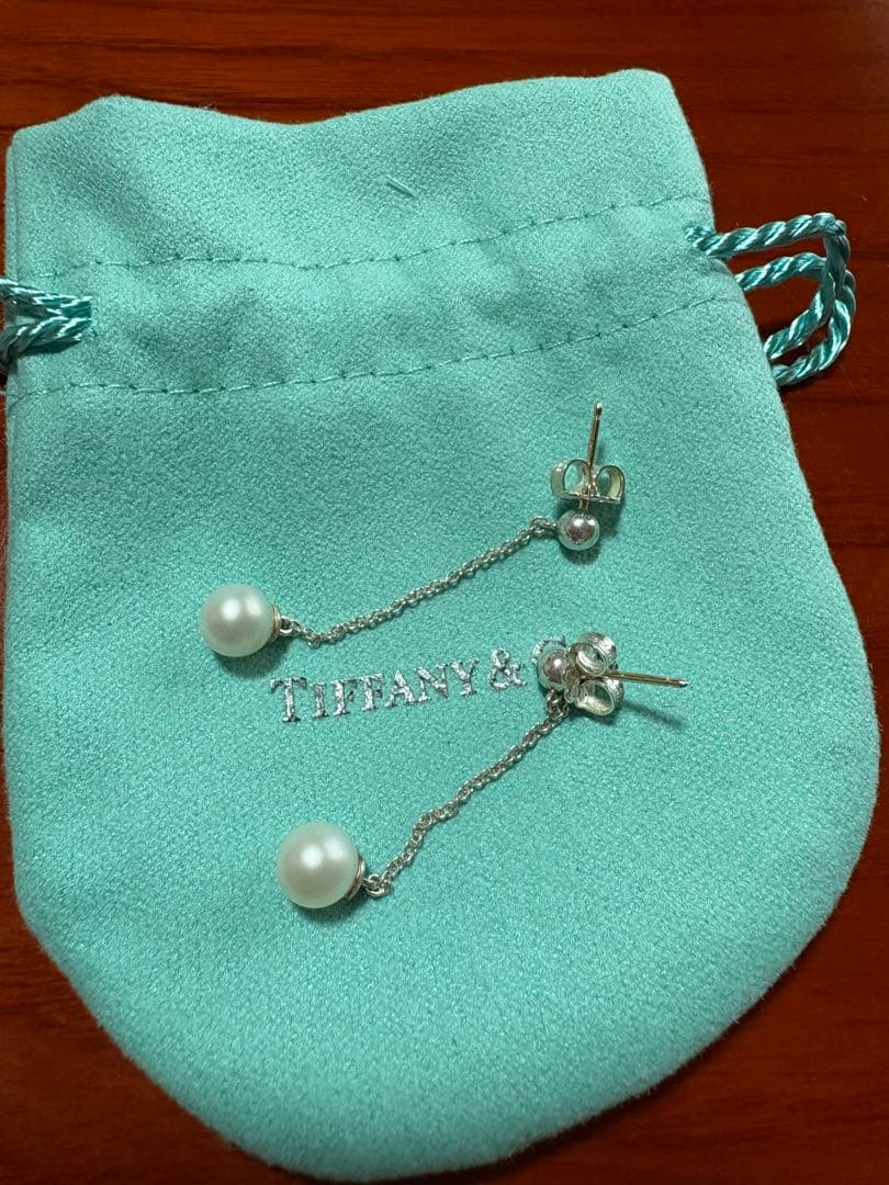 ティファニー　ドロップ　ピアス　パール　Tiffany クリーニング済　真珠