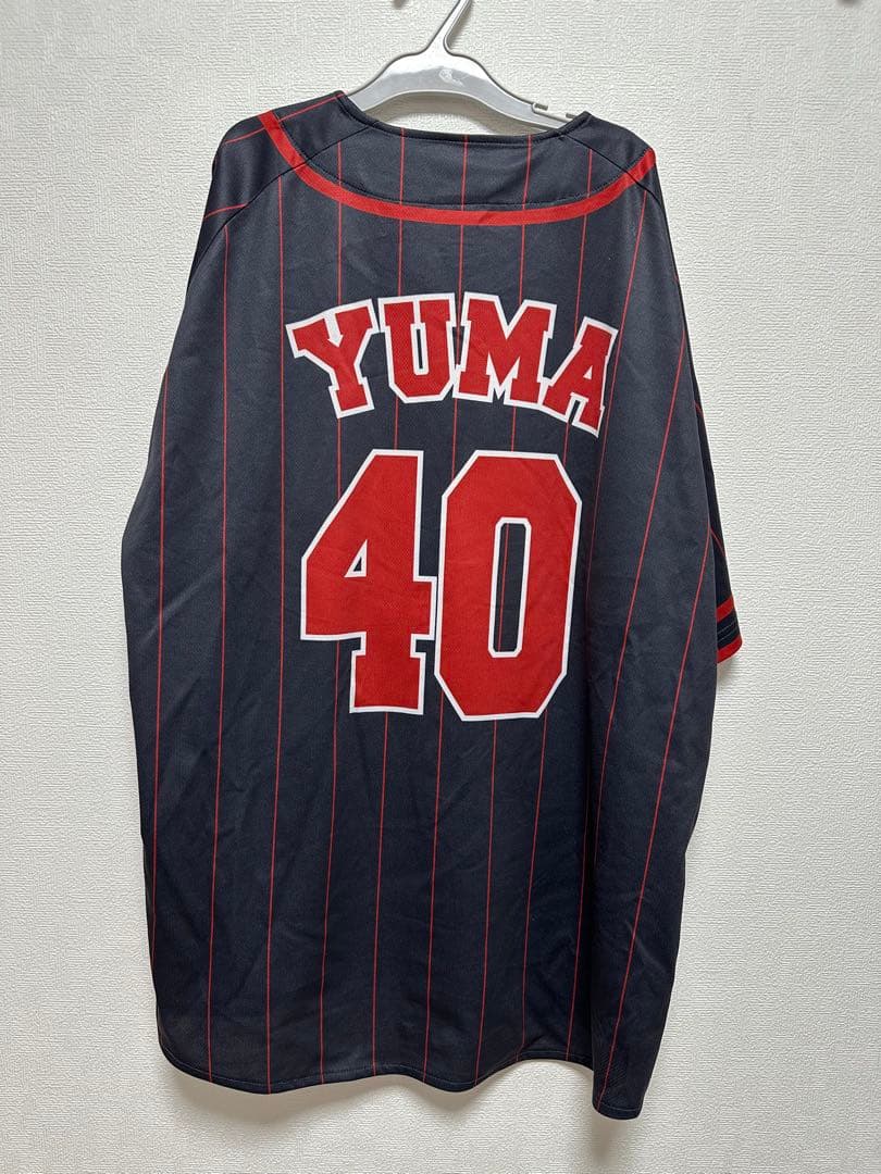 鹿島アントラーズ　鈴木優磨　YUMA 40 ベースボールシャツ M ネイビー