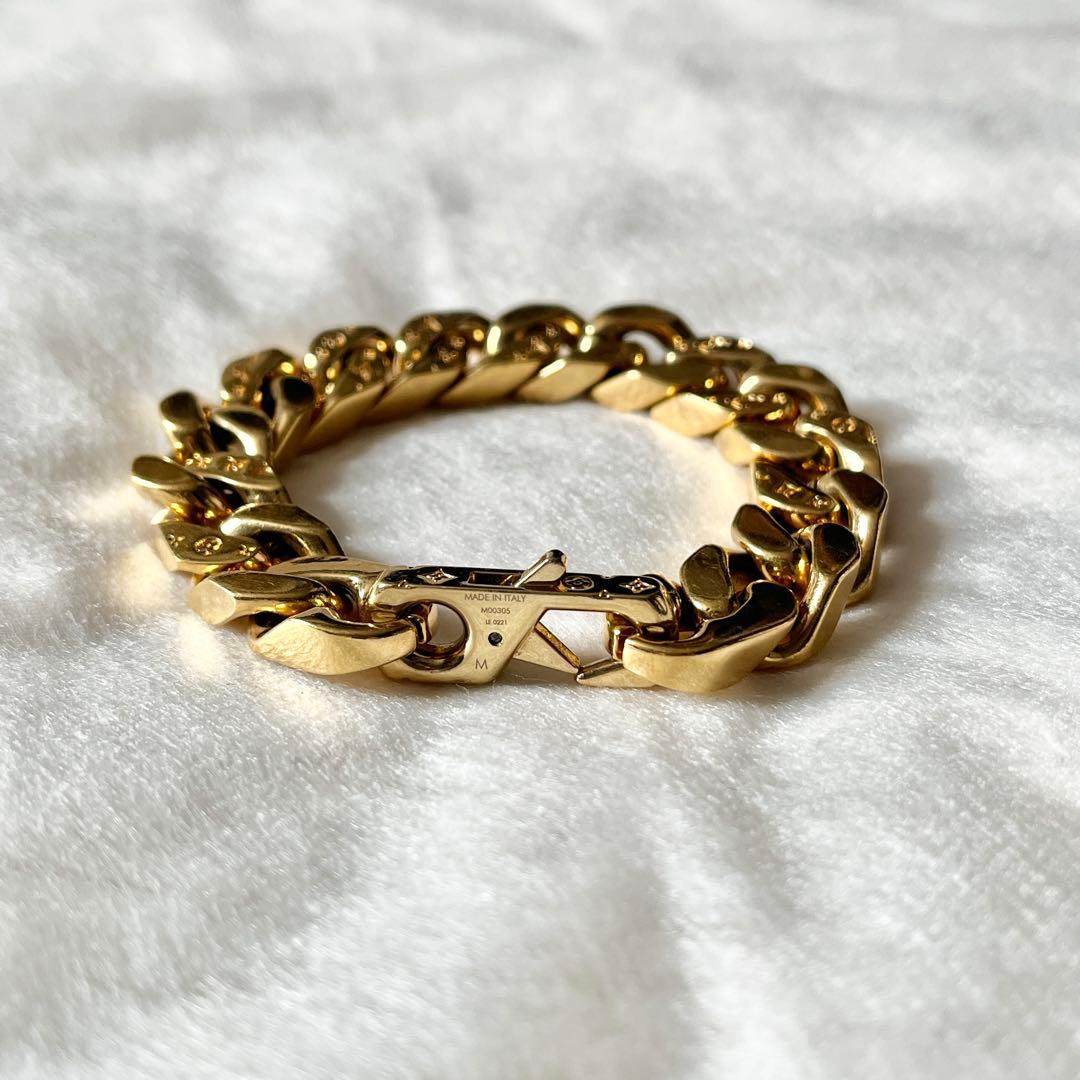 ルイヴィトン　ブレスレット　ゴールド ブラスレ　チェーンリンクス　M
