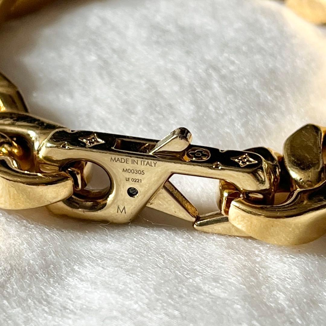 ルイヴィトン　ブレスレット　ゴールド ブラスレ　チェーンリンクス　M