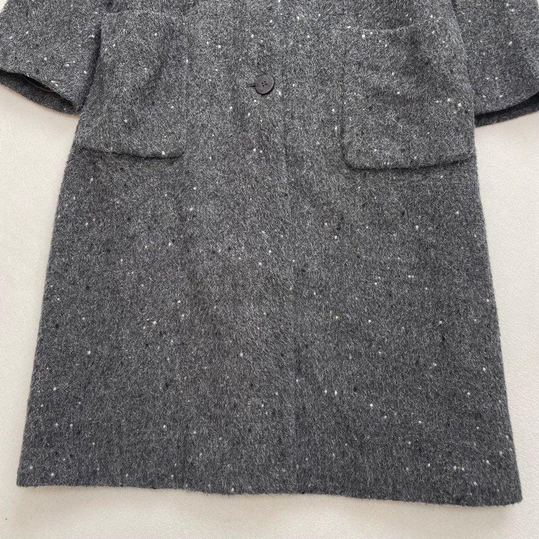 Krizia poi アルパカロングチェスターコート 42 大きいサイズ ベルト