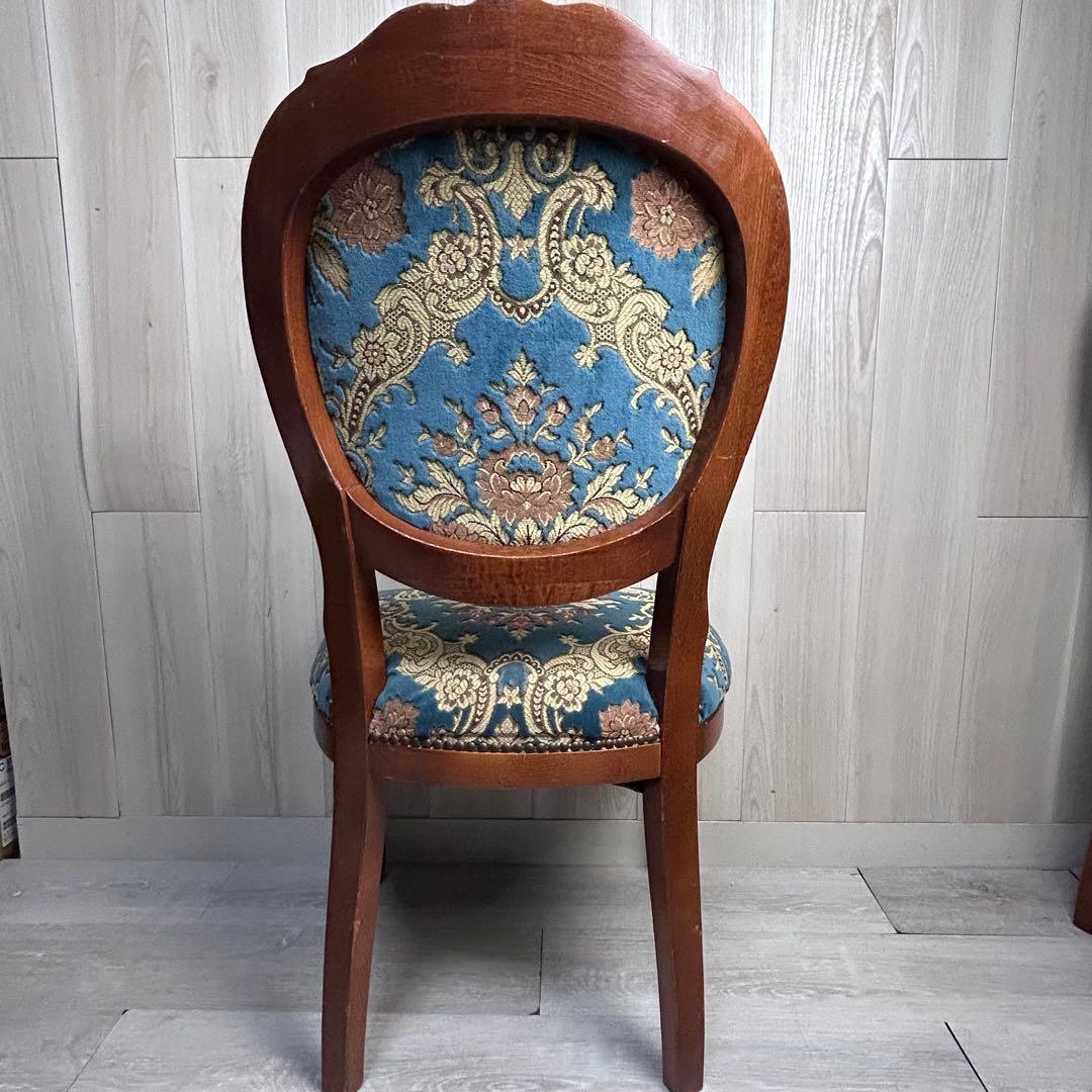 【アンティーク調】椅子 2脚セットダイニングチェア　猫脚 引き取り限定