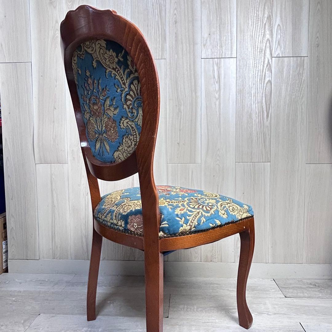 【アンティーク調】椅子 2脚セットダイニングチェア　猫脚 引き取り限定