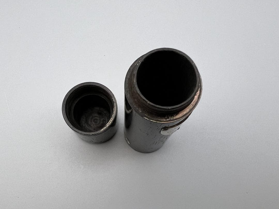 スターリングシルバー マウント付き 黒檀製 ハットピンホルダーボックス 1909