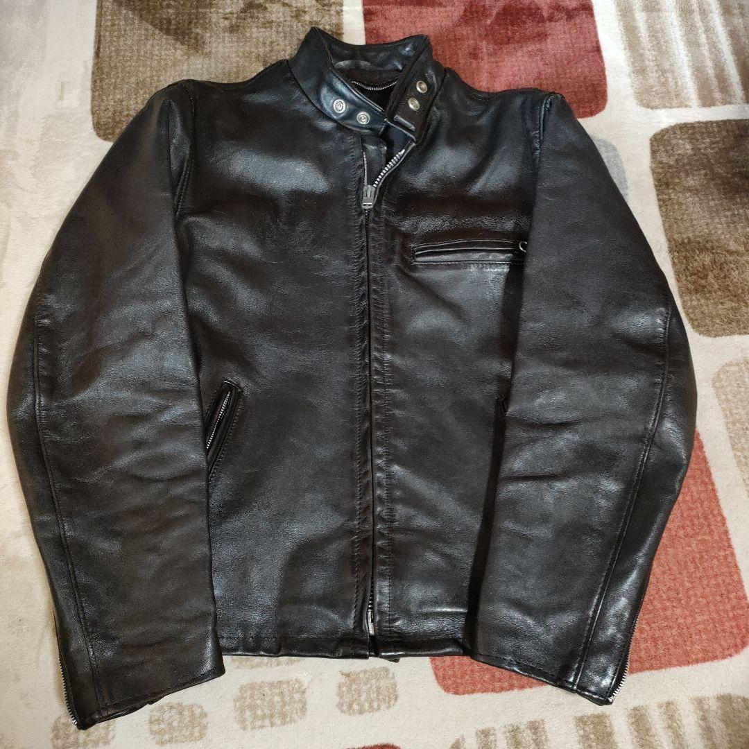 人気定番　Schott　立ち襟シングルライダースジャケット　641 　３６