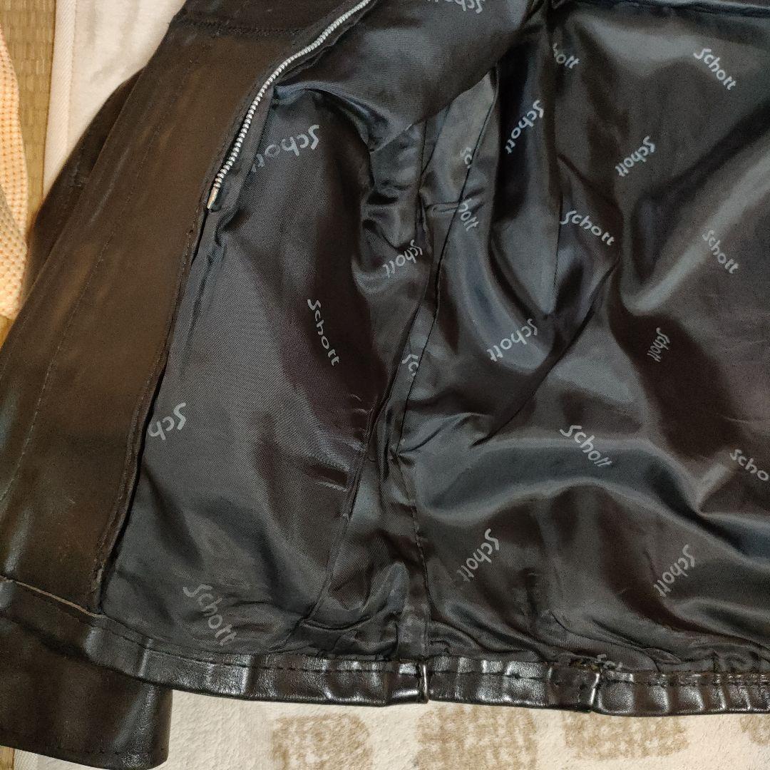 人気定番　Schott　立ち襟シングルライダースジャケット　641 　３６