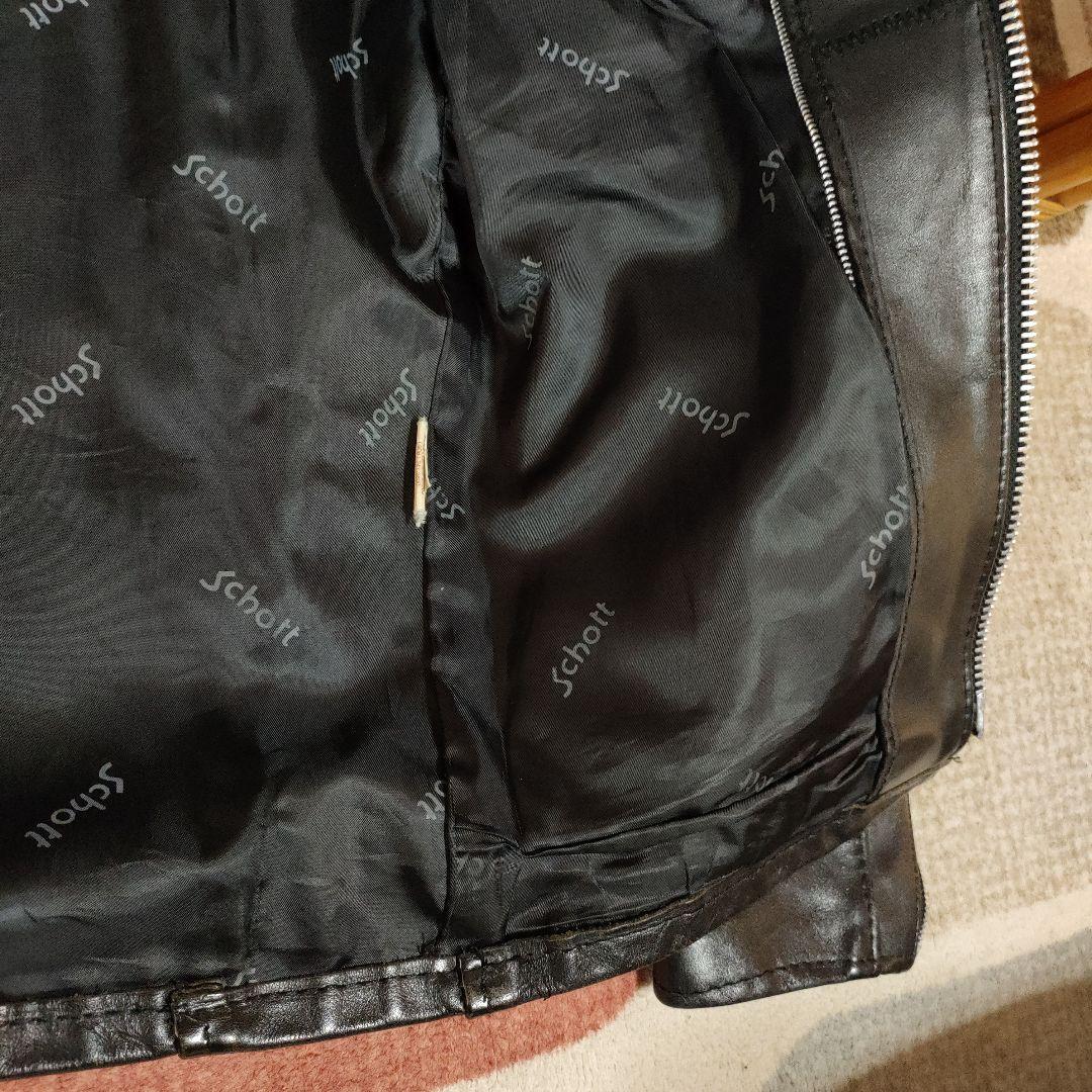 人気定番　Schott　立ち襟シングルライダースジャケット　641 　３６