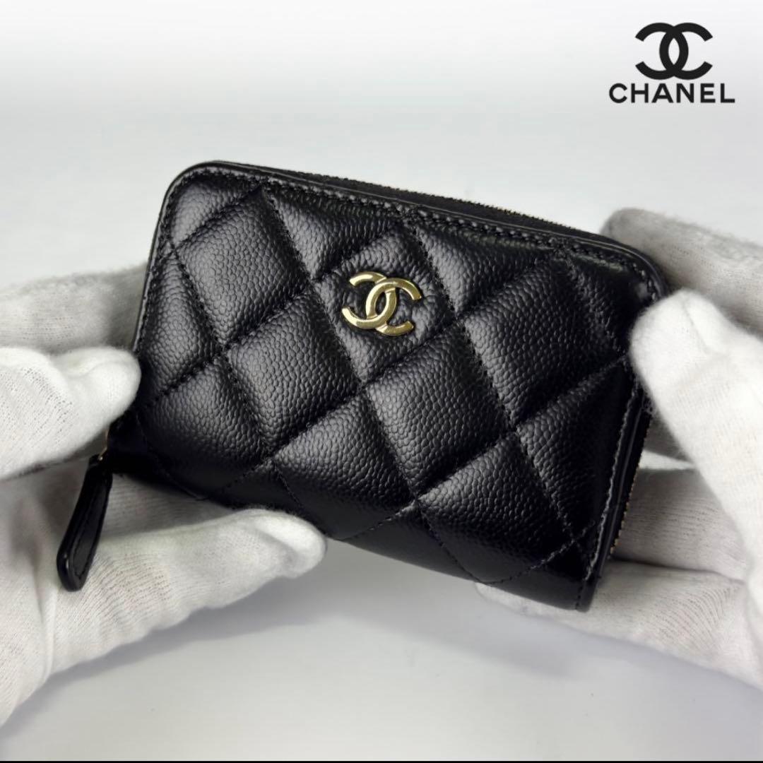 新型タイプ　限定 シャネル　マトラッセ　ジップ　ケース　小銭入れ