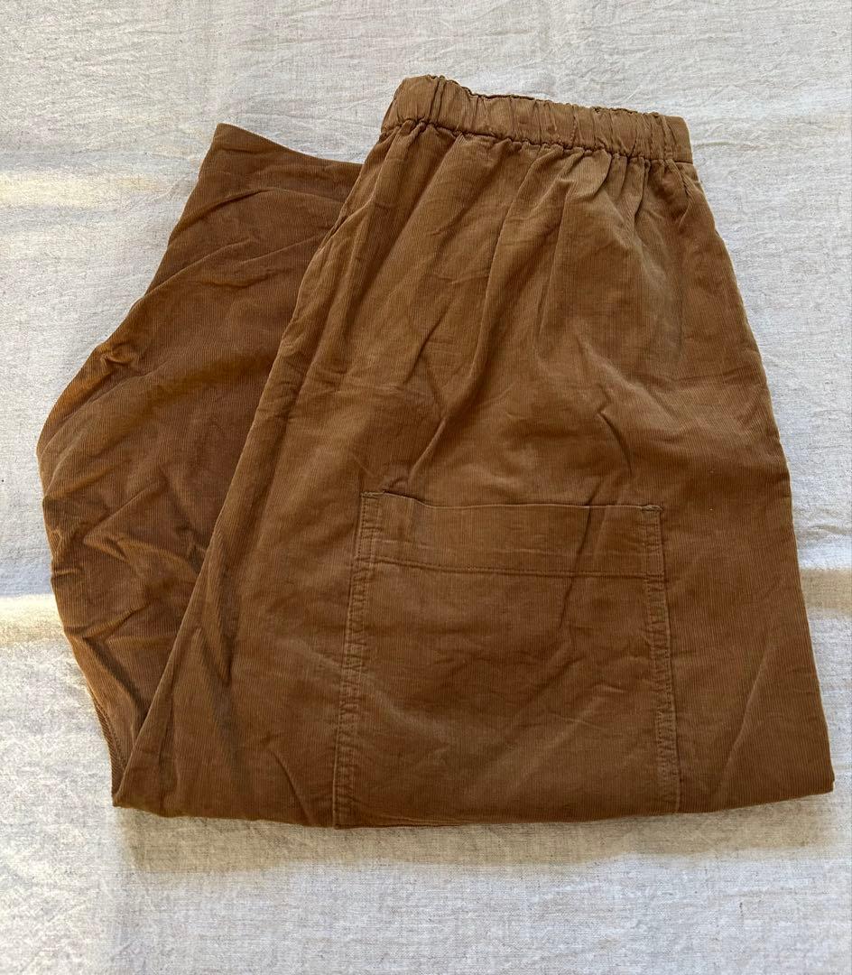 お値引き☆huis 遠州織物　みじんコールサルエルバルーンパンツ　コーデュロイ