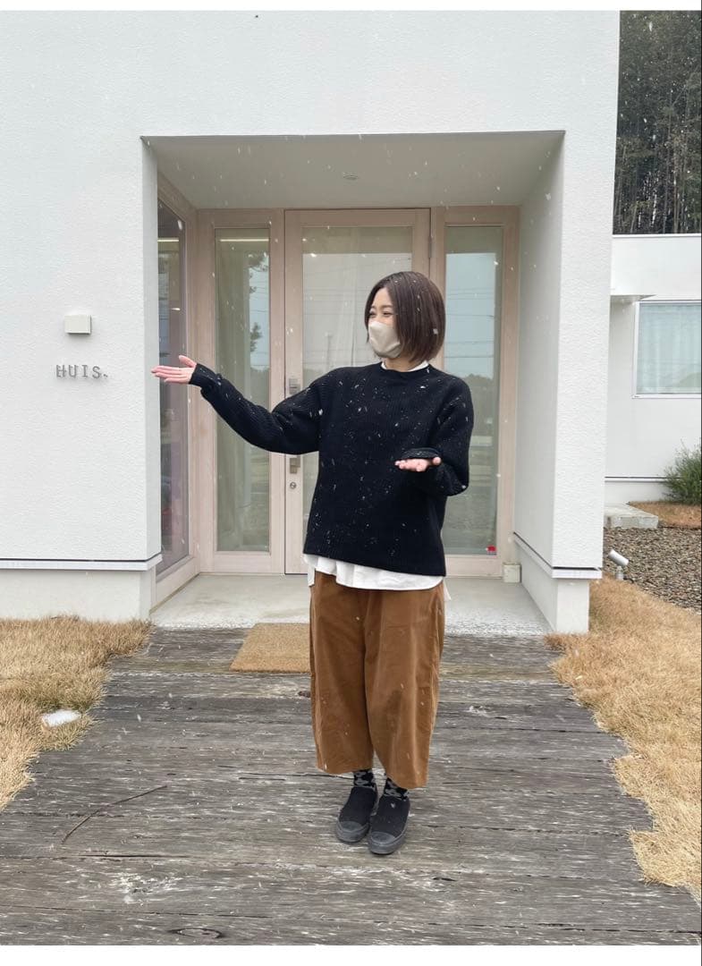 お値引き☆huis 遠州織物　みじんコールサルエルバルーンパンツ　コーデュロイ