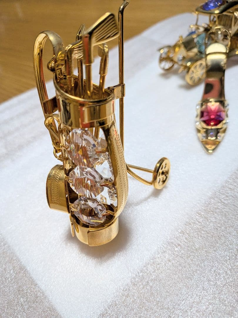 宝石のクラッシックカー・ゴルフクラブ・ハイヒール・おしゃぶり　スワロフスキー似