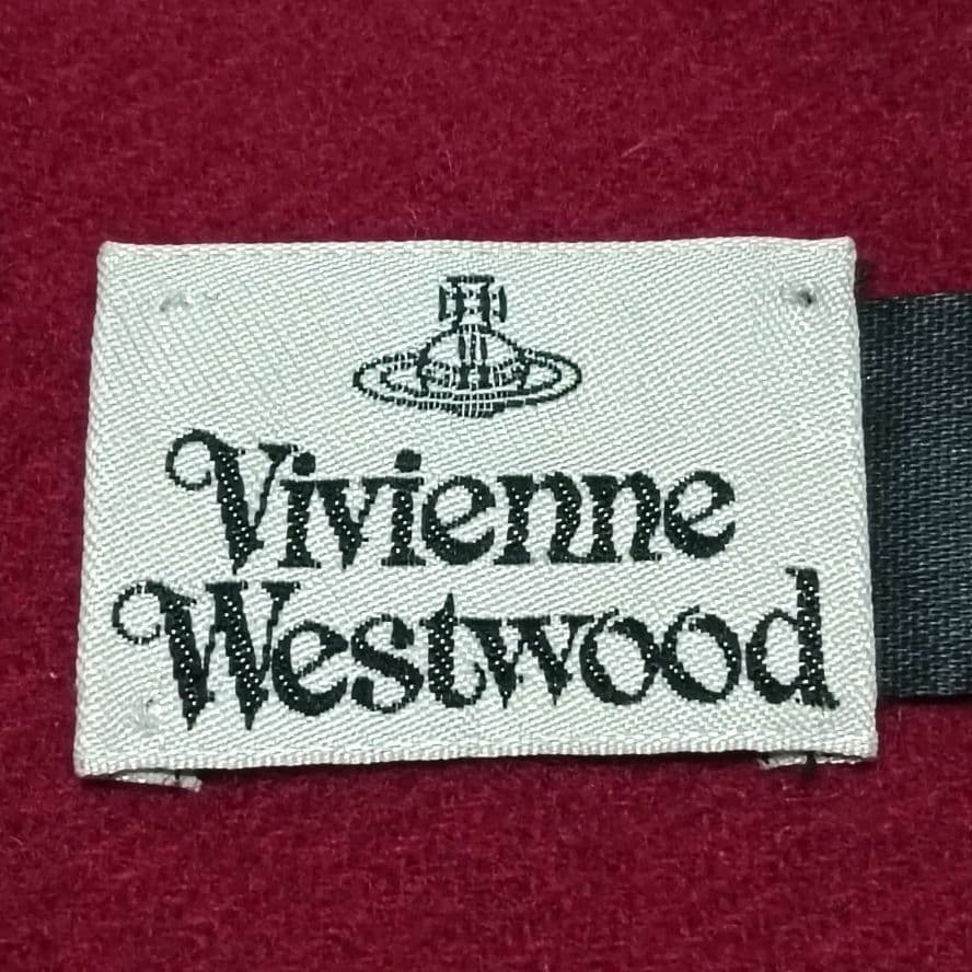ヴィヴィアンウエストウッド　マフラー　オーブロゴ刺繍　男女兼用　ウール100％