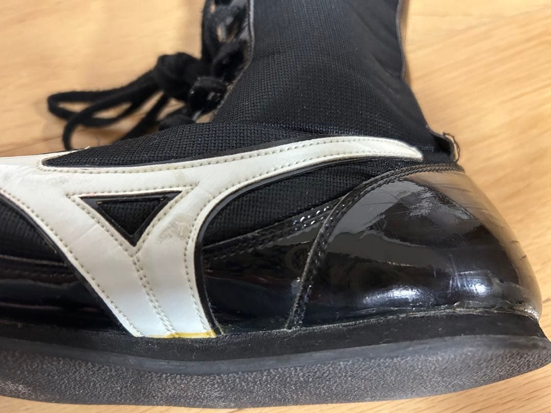 Mizuno ミズノ ボクシング(リング)シューズ 黒/白 ハイカット27cm