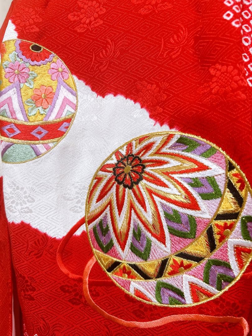 総絞り被布♡七五三　3歳　女の子　セット　一式　駒刺繍