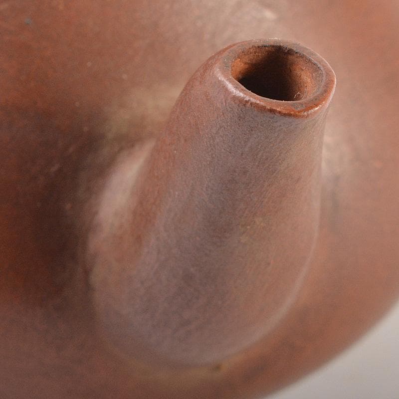 中国　孟臣製　紫砂　朱泥　急須　茶壷　V　R7392