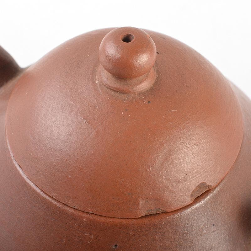 中国　孟臣製　紫砂　朱泥　急須　茶壷　V　R7392