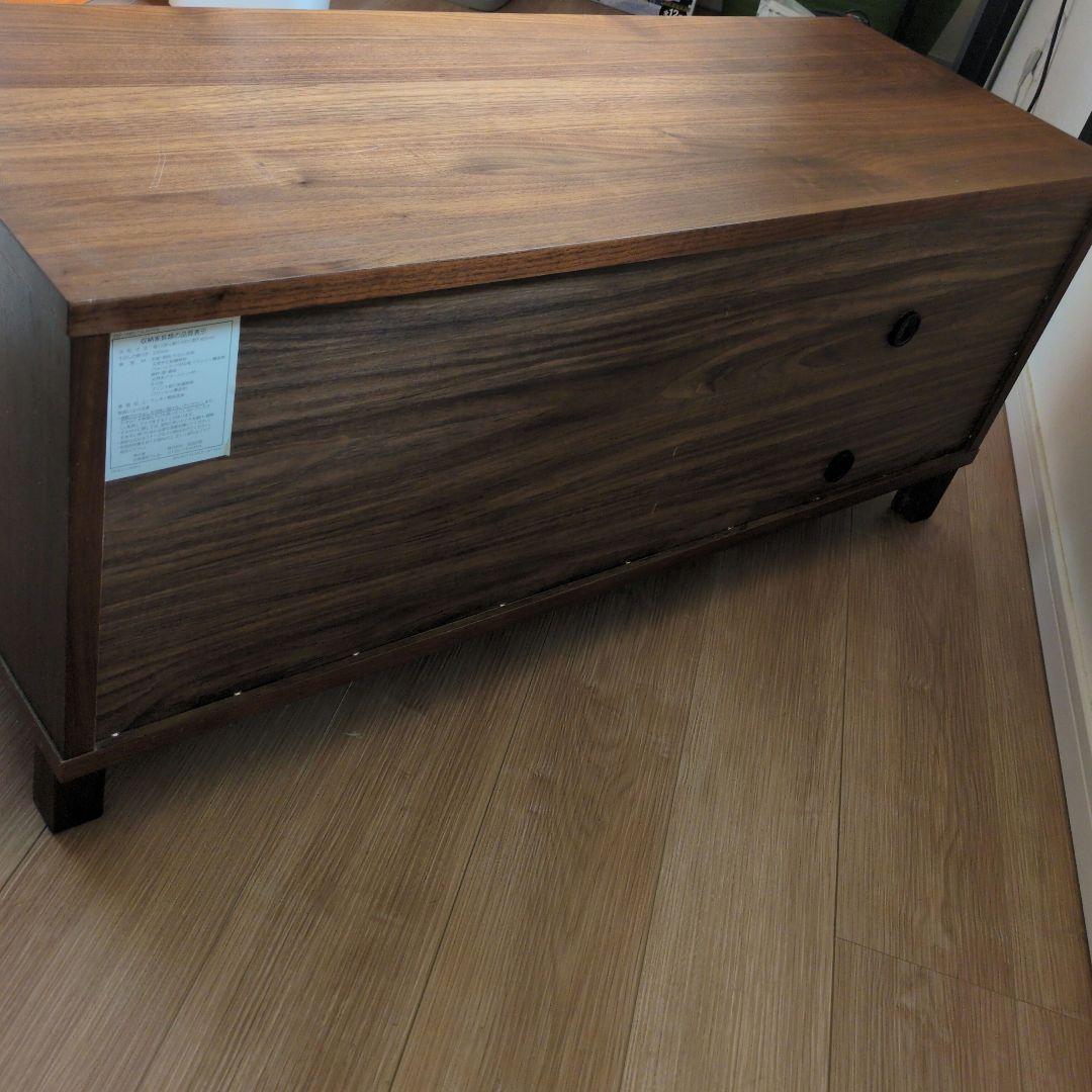 無印良品　木製ＡＶラック　テレビボード　テレビ台　ウォールナット材　幅110ｃｍ