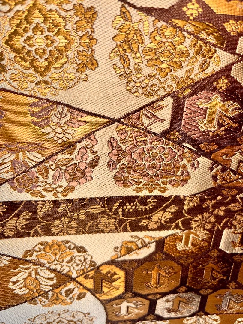 悠久の美　箔屋清兵衛　袋帯 美品 逸品 落款 箔 灰紫 お太鼓柄 正絹