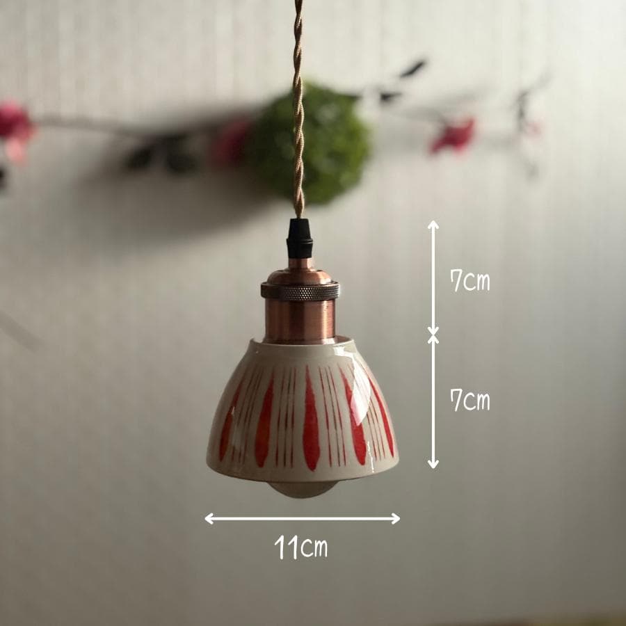 逆さ ペンダントライト　おしゃれ照明　ハンドメイド　縦縞　シーリング　ライト