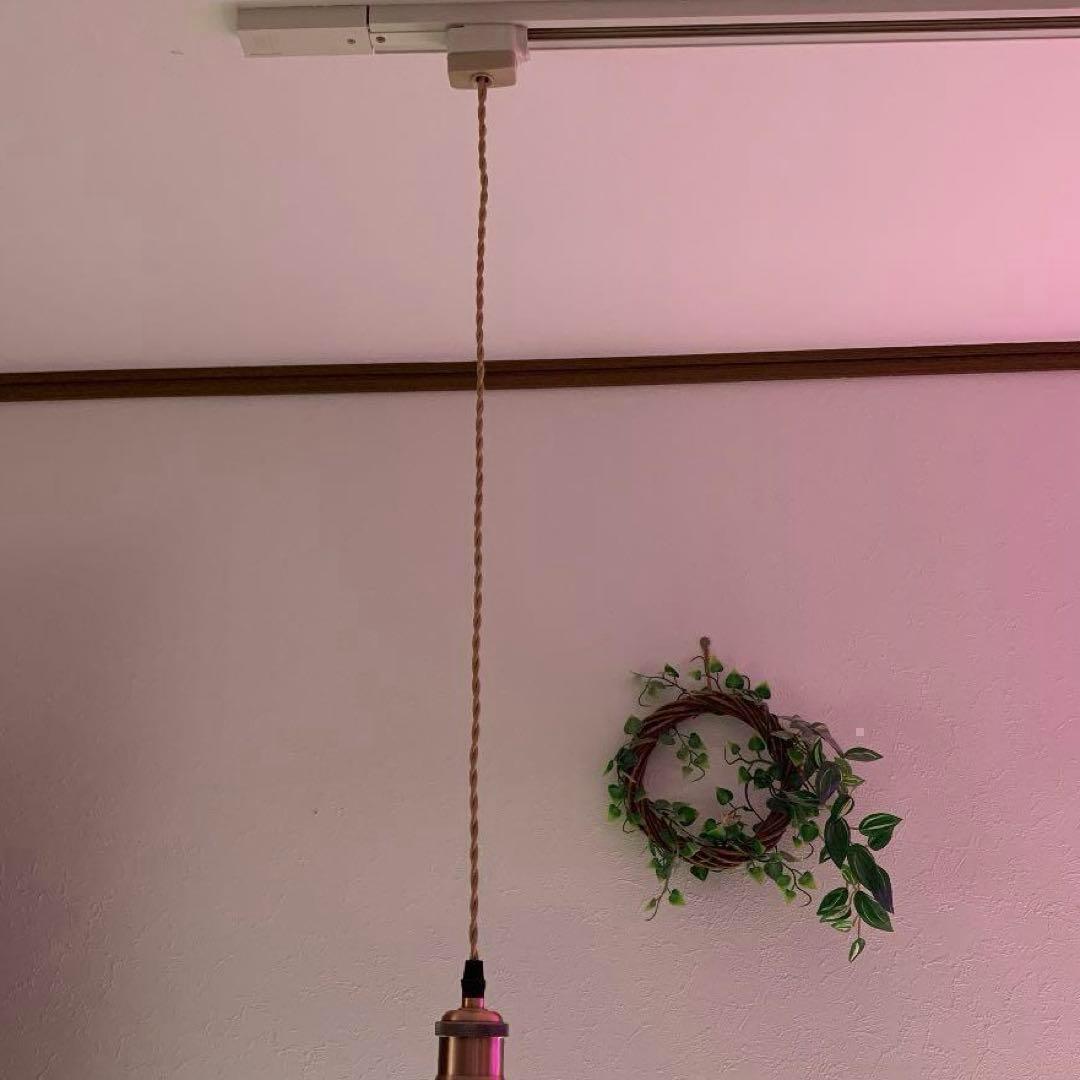 逆さ ペンダントライト　おしゃれ照明　ハンドメイド　縦縞　シーリング　ライト